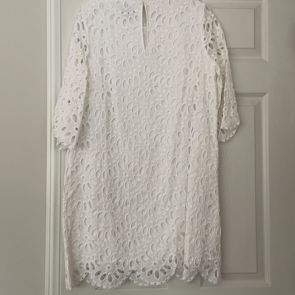 Ann Taylor White Scalloped Dress - Picture 4 of 4